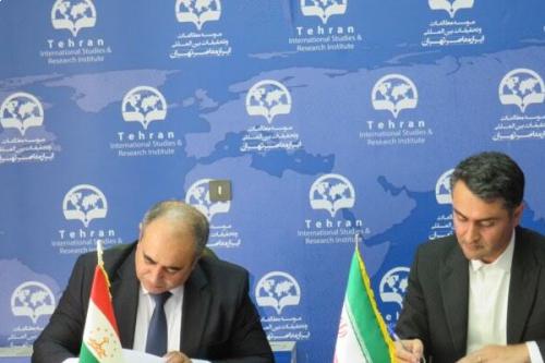 Signing of a Memorandum of cooperation between Tehran international Studies and Research Institute (Tisri) and Center for Strategic Research under the president of the republic of Tajikistan